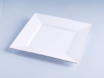 square plate with silver line